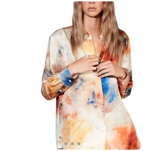 Wilfred Le Fou Celestine Silk Button-Up Blouse